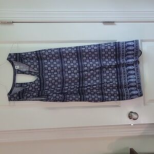 XL Old Navy sleeveless navy/white dress